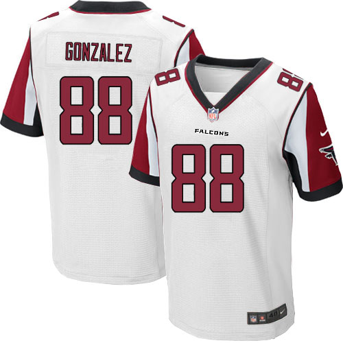 Men's Elite Tony Gonzalez Nike Jersey White Road - #88 NFL Atlanta Falcons